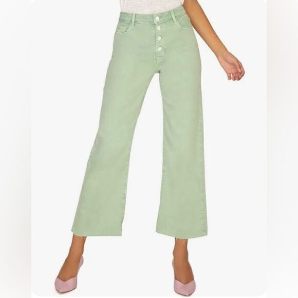 Sanctuary Pants NWT Sanctuary Denim Sz 32 Raw Hem Wide Leg Crop Pant Inseam 27” - Picture 1 of 9